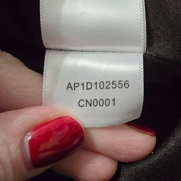 Adrianna Papell Long Sleeve Houndstooth Stretch Chiffon Sheath Dress Sz 14 - Picture 13 of 14